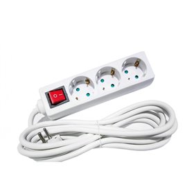 Πολύπριζο 3 Θέσεων με διακόπτη και 3μ καλώδιο 40082