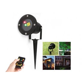 Laser Αδιάβροχος Χριστουγεννιάτικος Διακοσμητικός Προβολέας LED Εξωτερικού Χώρου με Τηλεκοντρόλ YXCPD-09