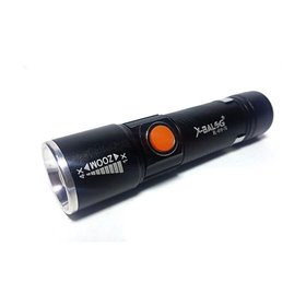 Mini Tactical Φακός ZOOM 200LM USB - Υψηλής Φωτεινότητας BAILONG BL-616-T6 ZOOM