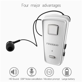 Fineblue F980 bluetooth hands free ( Δόνηση , Multipoint) Ασημί