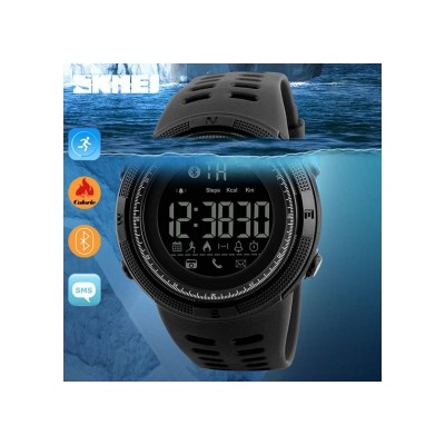 Smart Watch ρολόι με Βηματομετρητή και Bluetooth χειρός ανδρικό SKMEI 1250 BLACK