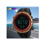 Smart Watch ρολόι με Βηματομετρητή και Bluetooth χειρός ανδρικό SKMEI 1250 GOLD/RED