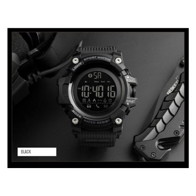 Smart Watch ρολόι με Βηματομετρητή και Bluetooth χειρός ανδρικό SKMEI 1385 BLACK