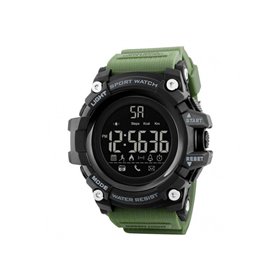 Smart Watch ρολόι με Βηματομετρητή και Bluetooth χειρός ανδρικό SKMEI 1385 ARMY GREEN