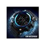 Smart Watch ρολόι με Βηματομετρητή και Bluetooth χειρός ανδρικό SKMEI 1385 BLUE