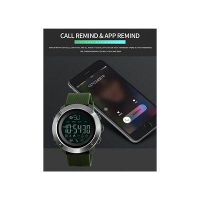Ρολόι με βηματομετρητή χειρός ανδρικό SKMEI 1287 ARMY GREEN