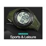 Ρολόι με βηματομετρητή χειρός ανδρικό SKMEI 1108 ARMY GREEN