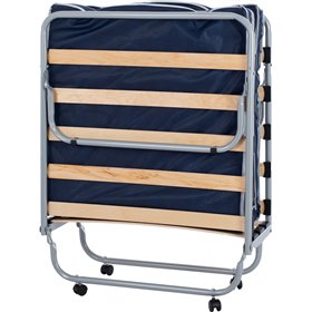 HomeMarkt Ράντζο με Στρώμα 6cm / Ανατομικές Τάβλες / Ρόδες 190x80x37cm