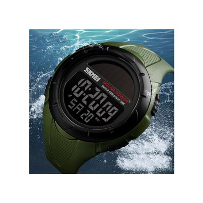 Ρολόι χειρός ανδρικό ηλιακής φόρτισης SKMEI 1405 ARMY GREEN