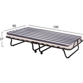 Freebox Κρεβάτι / Ράντζο Ιταλίας με Ρόδες &amp 13 Πατόξυλα 190x80x10cm