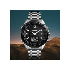 Ρολόι με βηματομετρητή χειρός ανδρικό SKMEI 1464 SILVER