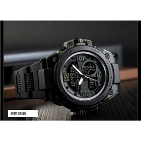 Αθλητικό ρολόι χειρός ανδρικό SKMEI 1452 ARMY GREEN