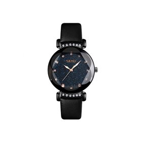 Ρολόι χειρός γυναικείο SKMEI 9188 BLACK LEATHER Ρολόι χειρός γυναικείο SKMEI 9188 BLACK LEATHER