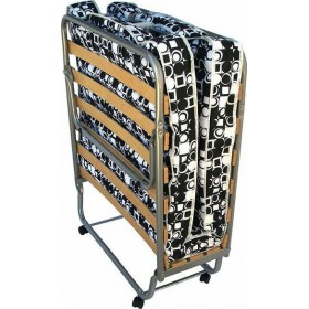 Dario 5127 G 190x80cm Πτυσσόμενο Κρεβάτι Μαύρο
