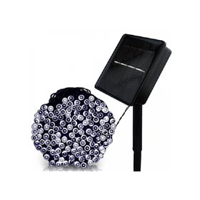 Ηλιακά Χριστουγεννιάτικα Λαμπάκια 100LED Λευκά Εξωτερικού Χώρου 032