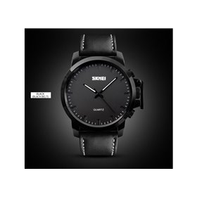 Ρολόι χειρός ανδρικό SKMEI 1208 BLACK LEATHER