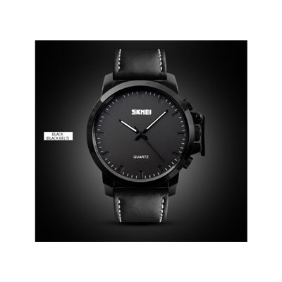 Ρολόι χειρός ανδρικό SKMEI 1208 BLACK LEATHER