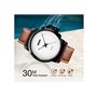 Ρολόι χειρός ανδρικό SKMEI 1208 BROWN/WHITE LEATHER