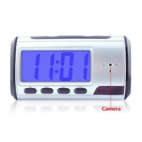 Επιτραπέζιο ψηφιακό ρολόι με κρυφή κάμερα, Silver