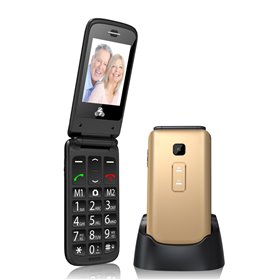 POWERTECH Κινητό Τηλέφωνο Sentry II, SOS Call, Dual Sim, με φακό, Gold