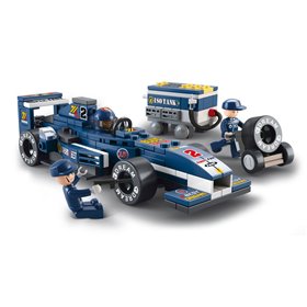 SLUBAN Τουβλάκια 1:32  Racing Car "Blue Lightning" M38-B0351, 196τμχ