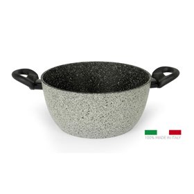 FLONAL Κατσαρόλα αντικολλητική Pietra Viva 24cm με λαβή βακελίτη
