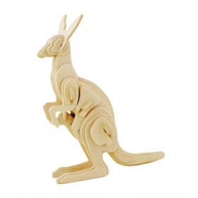 ROWOOD Ξύλινο 3D πάζλ καγκουρό JP224, 28τμχ