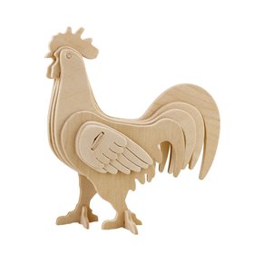 ROWOOD Ξύλινο 3D πάζλ κόκορας JP255, 15τμχ