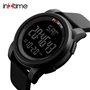 INTIME Ρολόι χειρός Chrono-01, Double time, EL φωτισμός, μαύρο