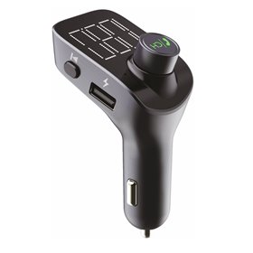 POWERTECH FM Transmitter με LCD οθόνη, USB, SD, Bluetooth, μαύρο