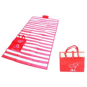 Ψάθα-τσάντα παραλίας AG366 με μαξιλάρι, αδιάβροχη, 175 x 90 cm, κόκκινο