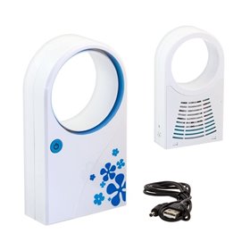 Φορητός ανεμιστήρας AK254A, μπαταρίας & USB, χωρίς έλικα, λευκό