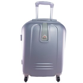 Βαλίτσα Καμπίνας Τρόλεϊ σκληρή, Sunrise Bags, Ασημί, 44 λίτρα