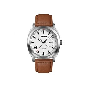 Ρολόι χειρός ανδρικό SKMEI 1466 SILVER LEATHER