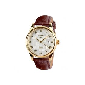 Ρολόι χειρός ανδρικό SKMEI 9058 GOLD/BROWN Ρολόι χειρός ανδρικό SKMEI 9058 GOLD/BROWN