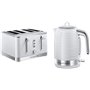 Russell Hobbs 24380 Inspire High Gloss πλαστικό φρυγανιέρα για Τέσσερις φέτες, λευκό με βραστήρα