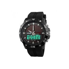 Αθλητικό ρολόι χειρός ηλιακής φόρτισης αδιάβροχο με LED ψηφιακή και αναλογική ώρα SKMEI 1064 BLACK
