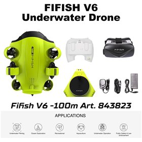 Υποβρύχιο Drone με Κάμερα Fifish V6 από QYSEA Wide Angle 162˚ VR Γυαλιά 64 GB 843823