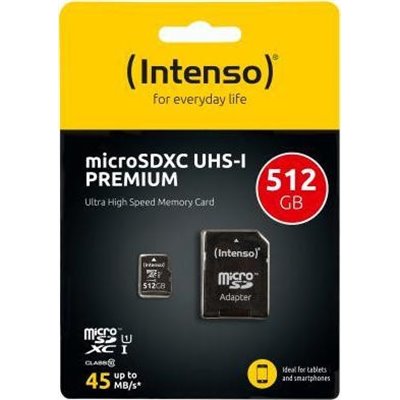 Intenso microSDXC 512GB U1 with Adapter
