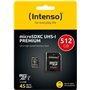 Intenso microSDXC 512GB U1 with Adapter