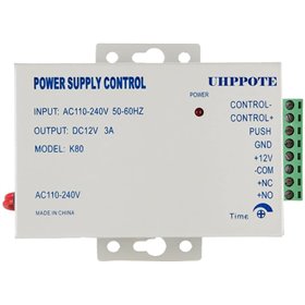 UHPPOTE 110-240VAC σε 12VDC Power Supply Controller για σύστημα ελέγχου πρόσβασης & κάμερα ενδοεπικοινωνίας