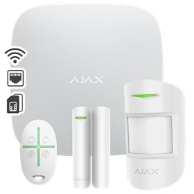 Σετ κεντρικής μονάδας IP, Wifi & Dual Sim σε λευκό χρώμα. AJAX SYSTEMS - WHITE STARTER KIT PLUS