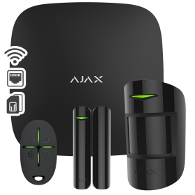 Σετ κεντρικής μονάδας IP, Wifi & Dual Sim σε μαύρο χρώμα. AJAX SYSTEMS - BLACK STARTER KIT PLUS