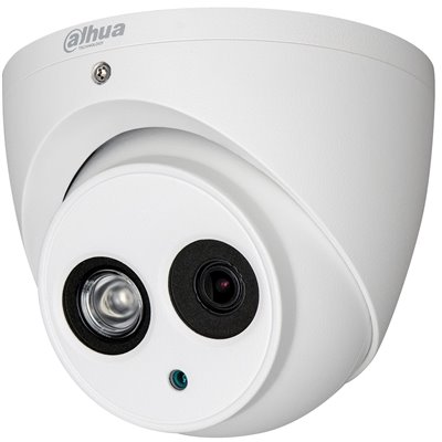 Κάμερα Dome 2MP, με φακό 2.8mm και IR50m. Ενσωματωμένο μικρόφωνο. DAHUA - HAC-HDW1200EM-A