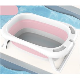 Μπανιέρα μωρού με ψηφιακή ένδειξη θερμοκρασίας σε ροζ χρώμα