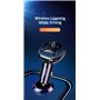 VSAMS FM transmitter με οθόνη, 2x USB, SD card, 3.4A, μαύρο