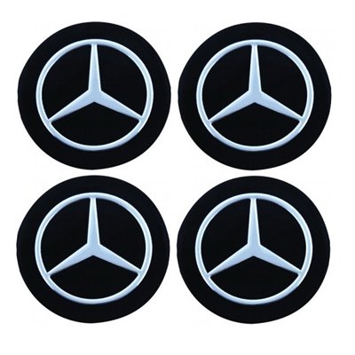 ΣΕΤ ΣΗΜΑΤΑ ΖΑΝΤΑΣ MERCEDES ΠΛΑΣΤΙΚΑ 6cm (4 TEM)
