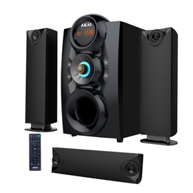 Akai SS028A-3208C Ηχοσύστημα 3.1 με Bluetooth, USB, SD, Aux-In και ραδιόφωνο – 75 W