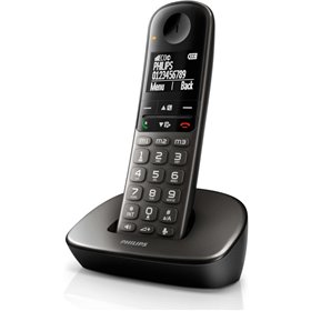 Philips XL4901DS/GRS (Ελληνικό Μενού) Ασύρματο τηλέφωνο συμβατό με ακουστικά βαρηκοΐας, με ανοιχτή ακρόαση, φωτ. οθόνη και φραγή