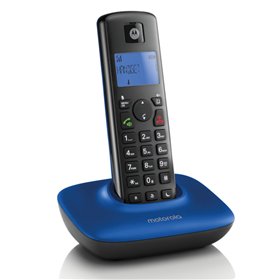 Motorola T401+ Blue (Ελληνικό Μενού) Ασύρματο τηλέφωνο με φραγή αριθμών, ανοιχτή ακρόαση και Do Not Disturb